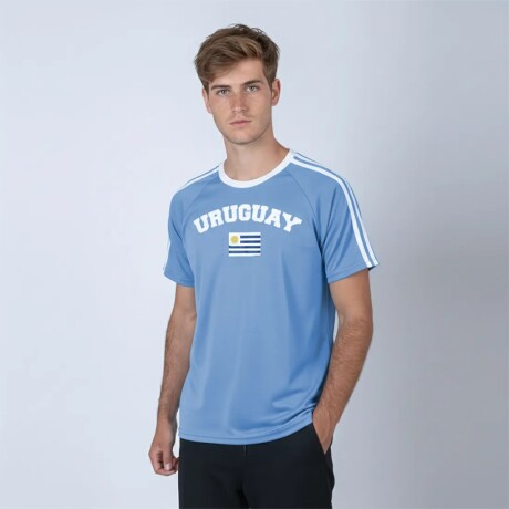 CAMISETA BANDERA UY CELESTE CE-BANUY-18 TALLE S CELESTE