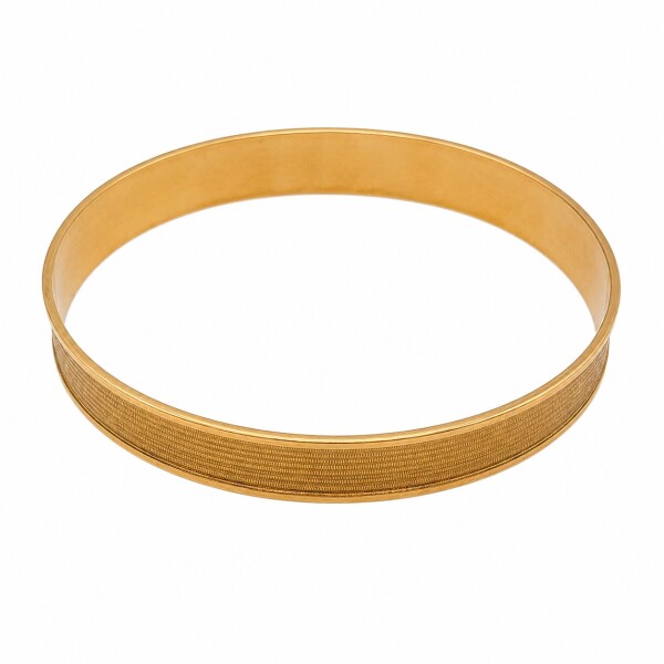 Esclava rayada con borde - Oro bajo - Sin piedra - ES8006 sinpiedra