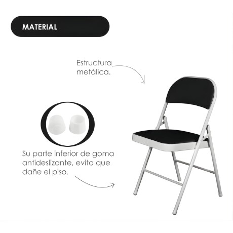 Silla Plegable Acolchonada modelo Nova Gris