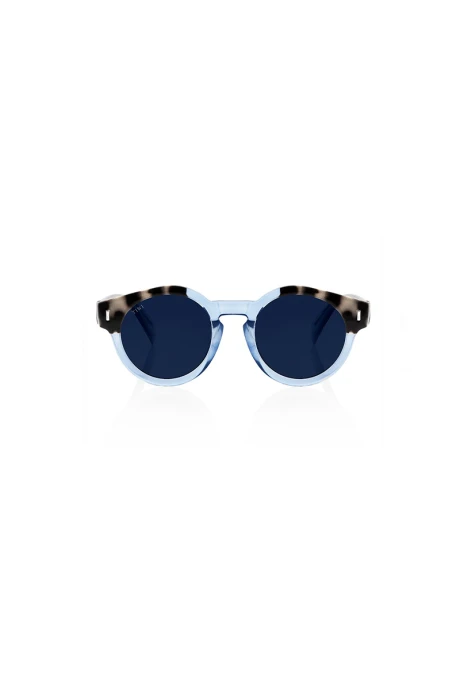 Lentes Tiwi Saturneii Shiny Bicolour Blue/white Tortoise With Blue Lenses