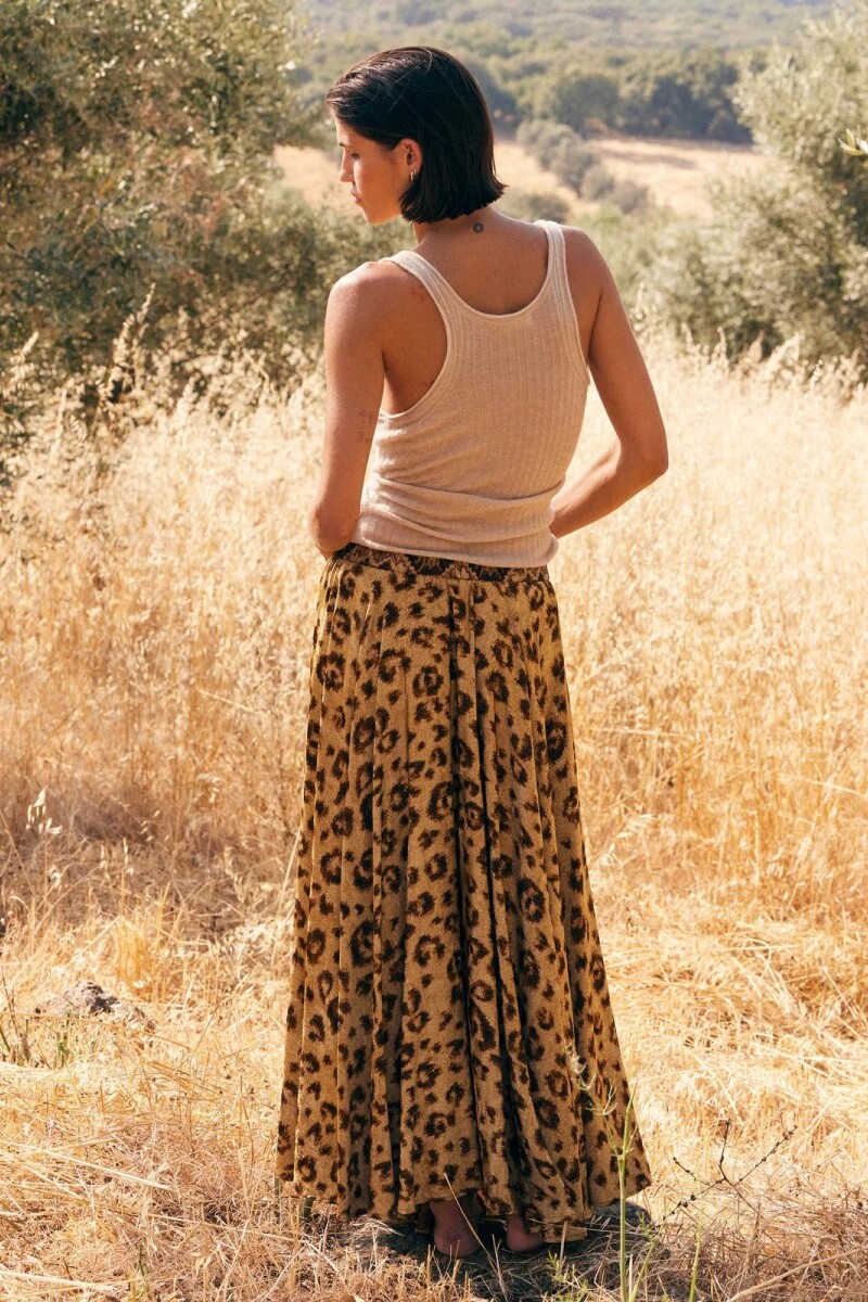 FALDA LINO Leopardo
