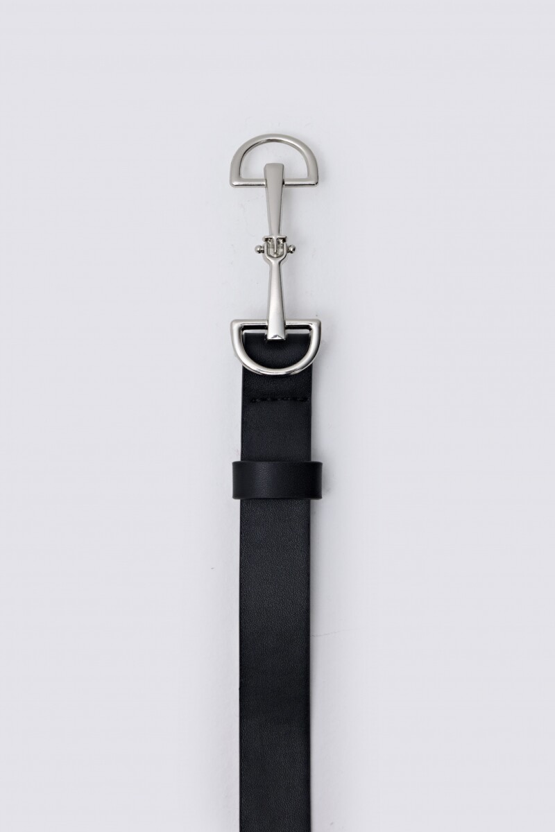 Cinturón doble hebilla negro