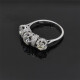 Anillo En Oro 18K, Platino Y Brillantes Anillo En Oro 18K, Platino Y Brillantes