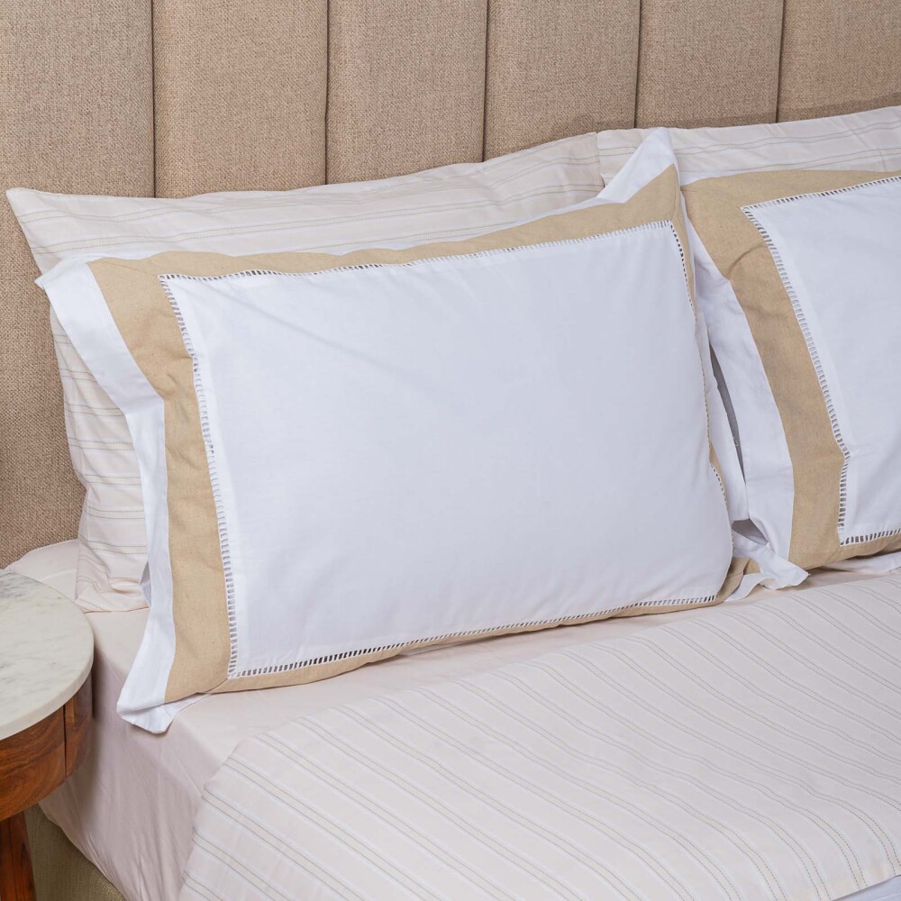 FUNDA NÓRDICA 2 PLAZAS ALGODON NATURAL-BEIGE GUARDA LINO II BEIGE