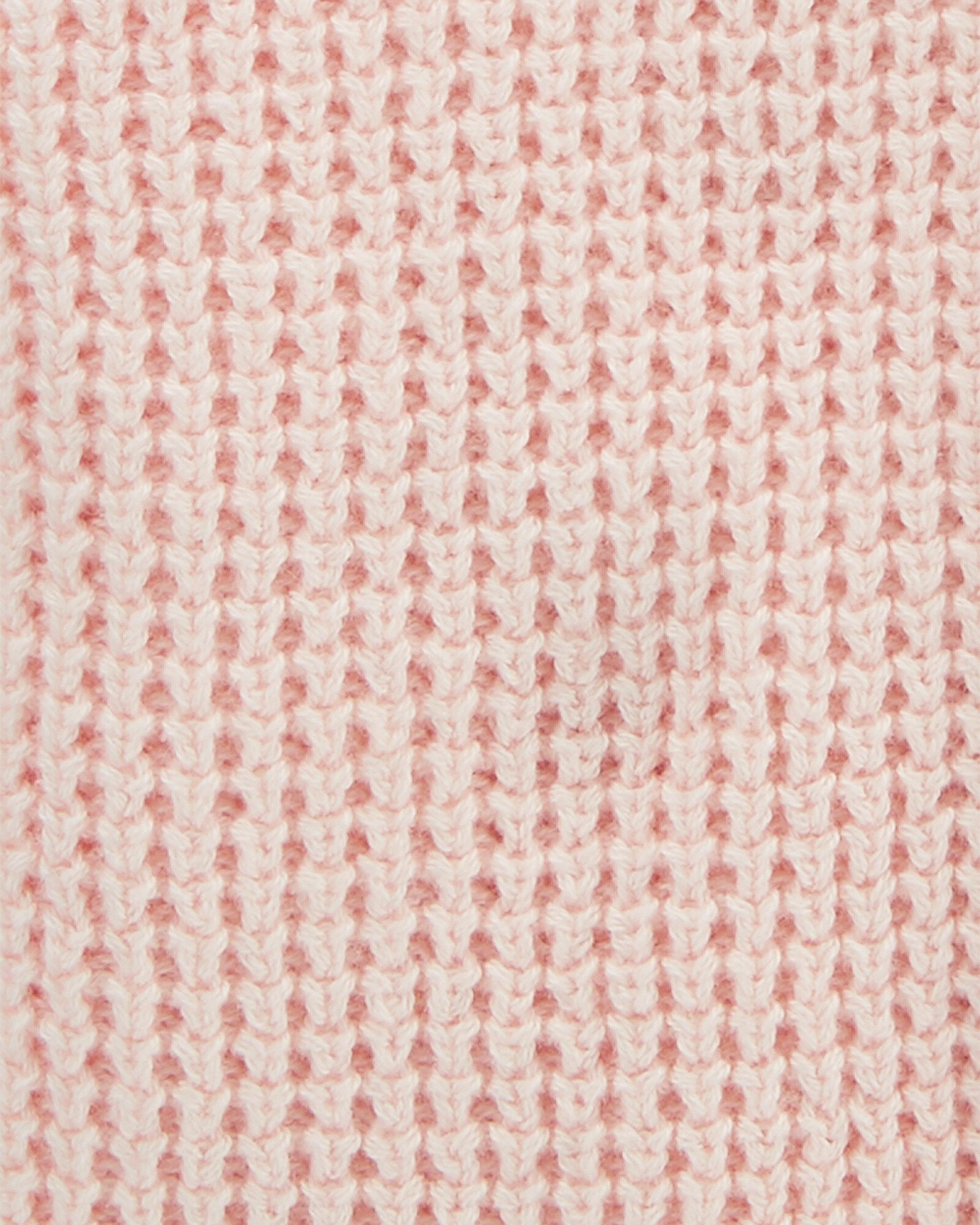 Saco de punto con capucha, rosado. Talles 0-24M Saco de punto con capucha, rosado. Talles 0-24M
