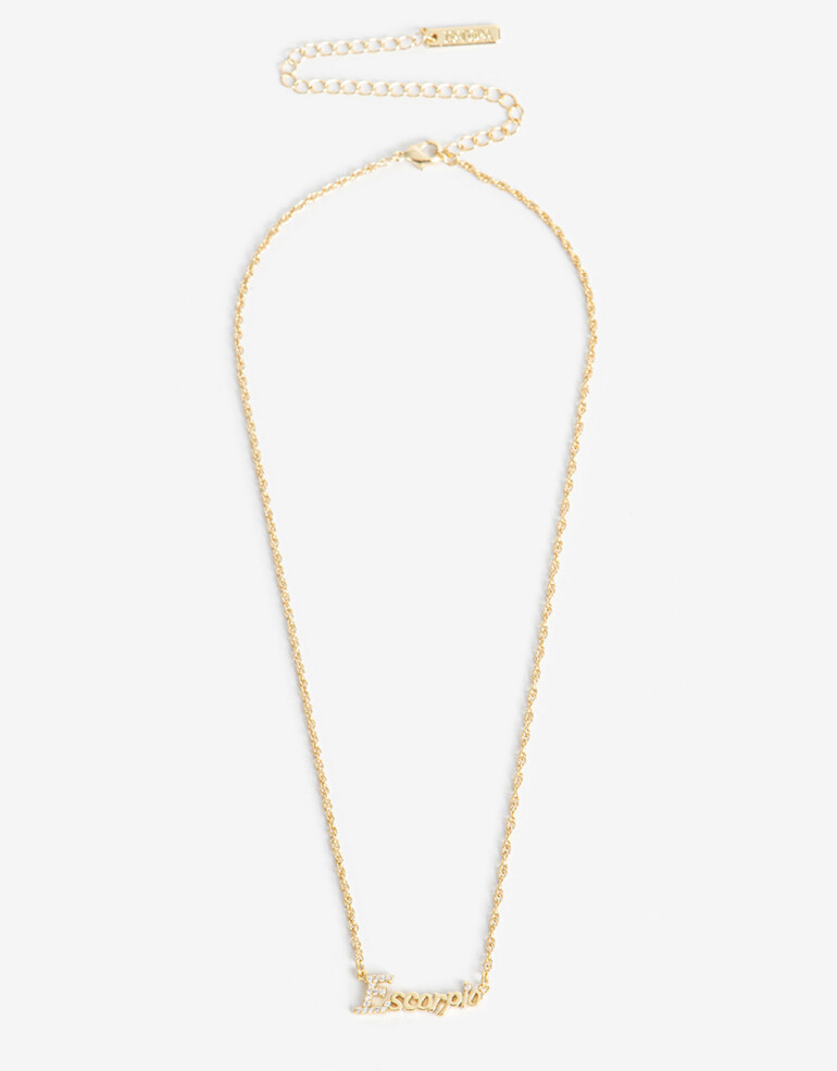 Cadena Corta con Dije Cubic zirconia Collar Con Dije Escorpio Cubic - Dorado