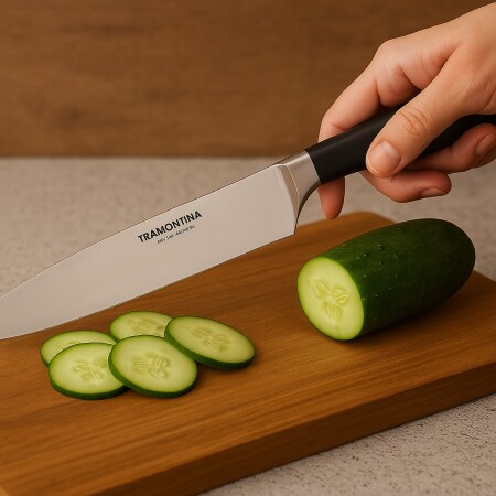 CUCHILLO DE COCINA TRAMONTINA EPIC 8" NEGRO