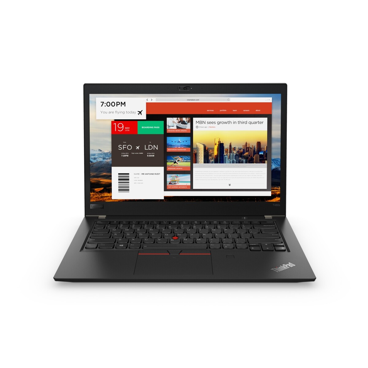 Laptop Lenovo Thinkpad T480S Intel Core i7-8650U, 16GB RAM, 256GB SSD 
