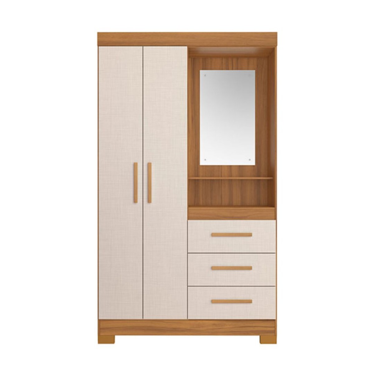 Ropero Notável NT6020 2 Puertas 3 Cajones Freijó Trend Off White 