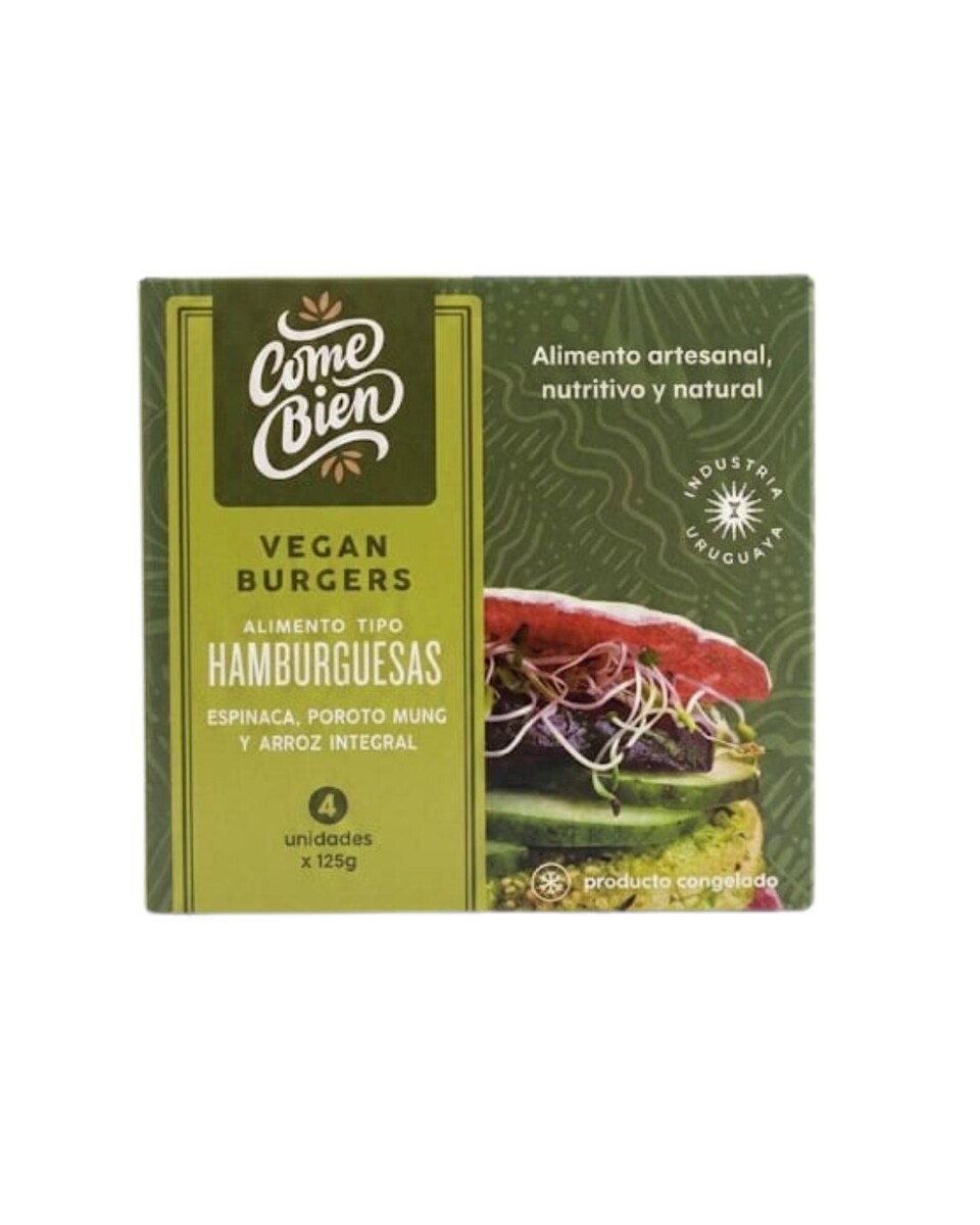 HAMBURGUESAS ESPINACA, POROTO Y ARROZ INTEGRAL X 4 