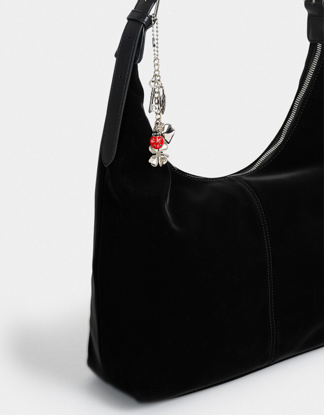 Saca Cartera Saca Con Charm - Negro