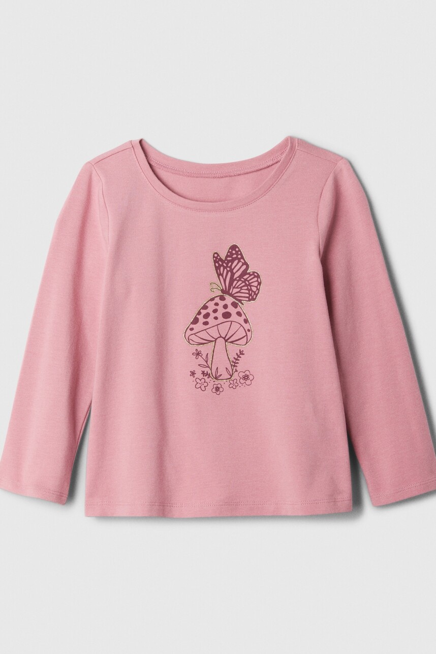 Remera Gráfico Toddler Niña Lilas Pink 16-1708 Tcx