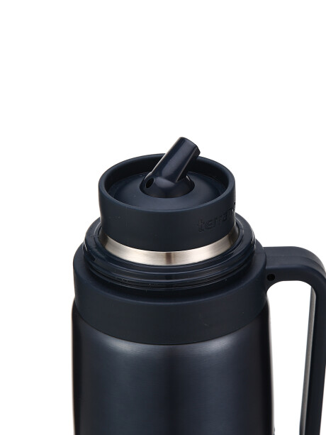 Termo 1Lt. Premium Manija Rigida Metalizado Azul