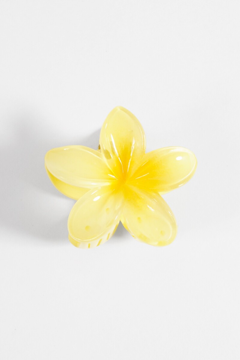 Broche flor hibisco amarillo