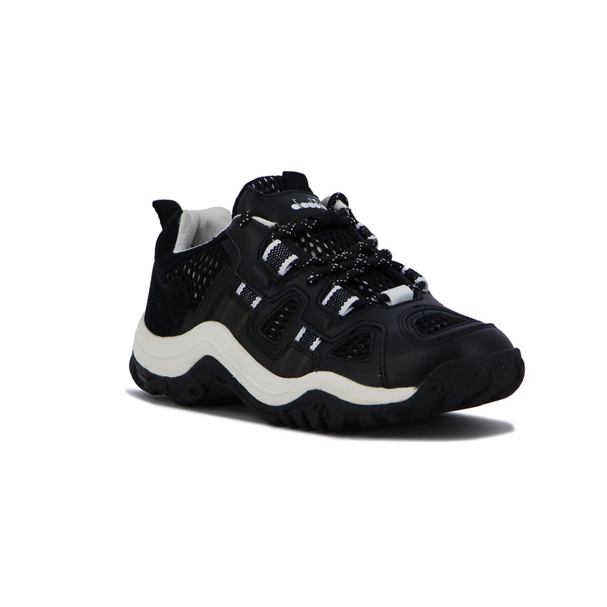 Championes Casuales Diadora Alpaca Unisex - Negro-Blanco 