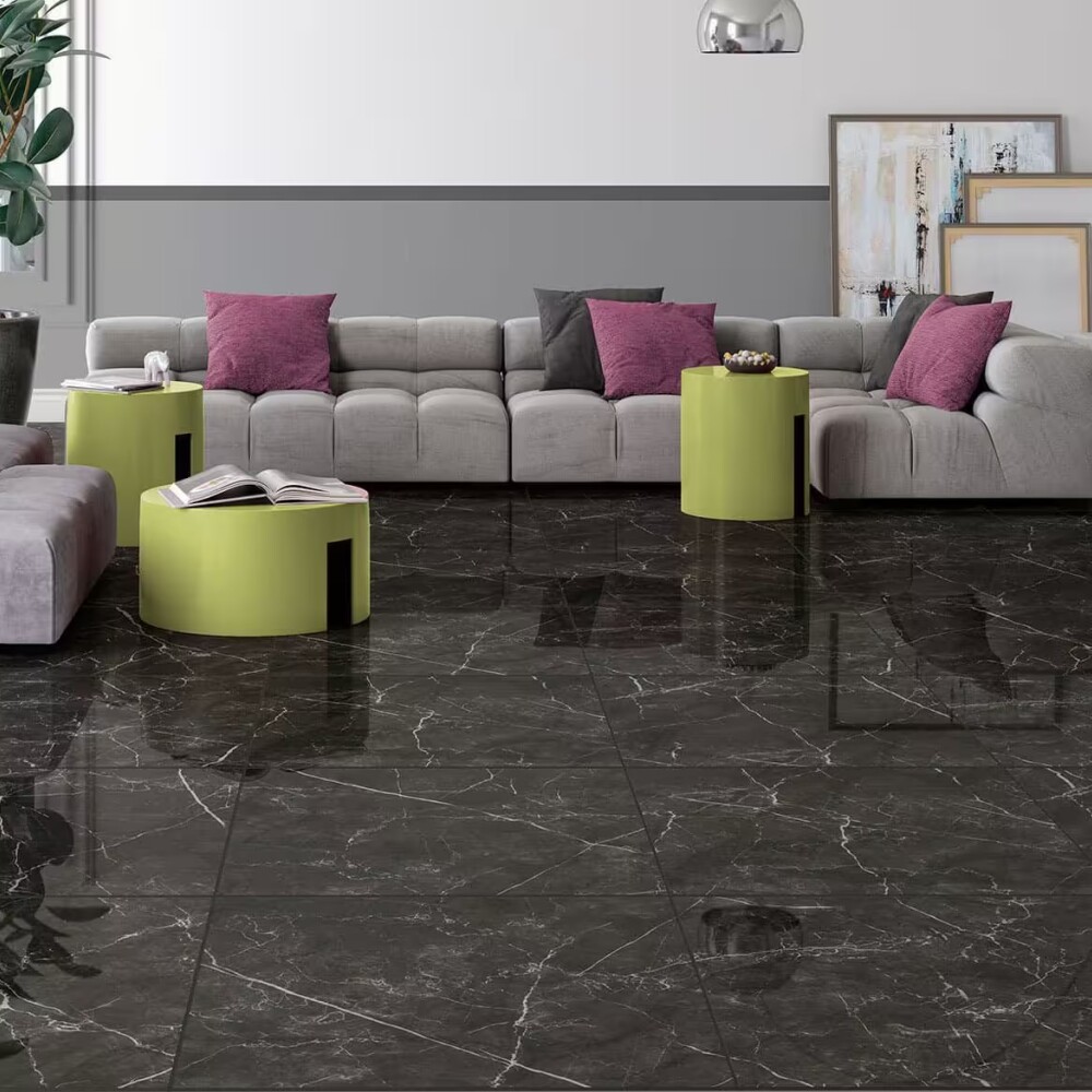 Gres Nero Elevato 66x66 cm Pulido brillante y rectificado Gres Nero Elevato 66x66 Cm Pulido Brillante Y Rectificado