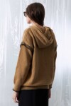 Sweater tejido pespuntes khaki