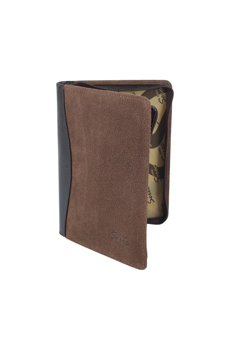 Dosier de Lujo: Cuero Pecarí Genuino Combinado Chocolate