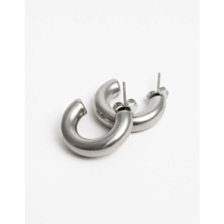 Aros Argollas Metal Plateado