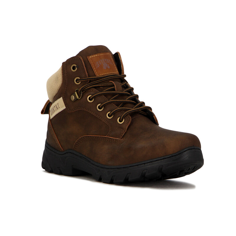 Country Bota De Dama Acordonada Marron