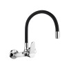 Grifería de Cocina Monocomando de pared pico Flexible Negro Murdock Cromado Brillante Grifería De Cocina Monocomando De Pared Pico Flexible Negro Murdock Cromado Brillante