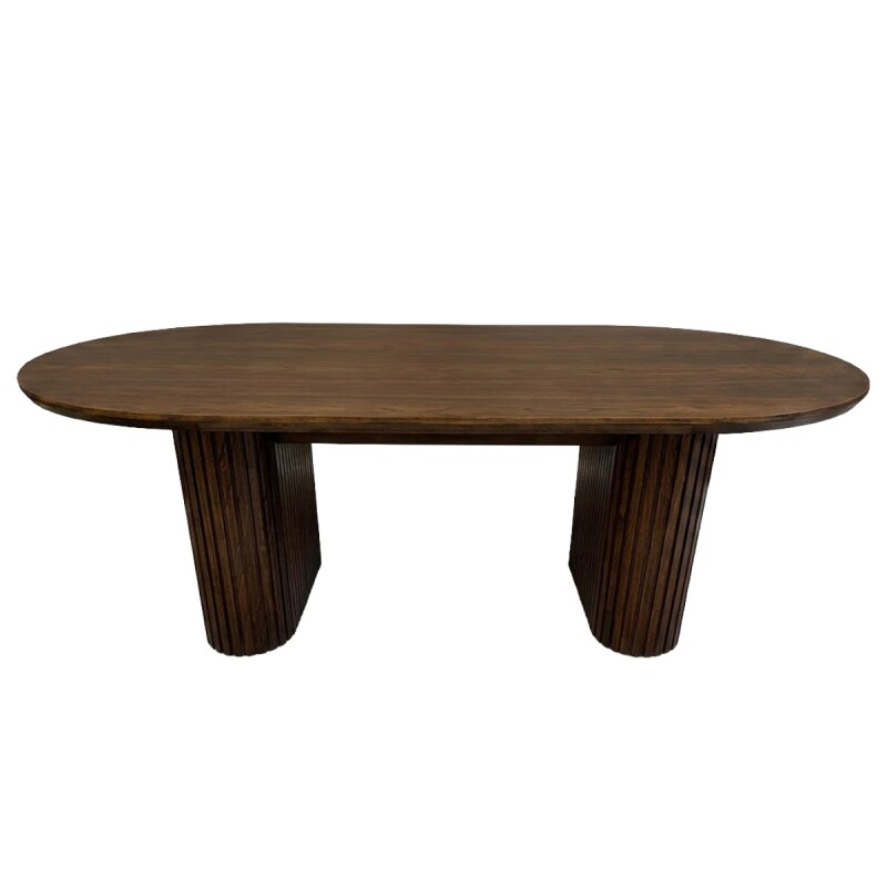 JUEGO COMEDOR ZV 03 RIPADO 8 PUESTOS- NOGAL (CD) Unica