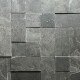 PIEDRA ARDOSIA NATURAL NEGRA PARA PARED CON RELIEVE Y DESNIVEL 30X30 000