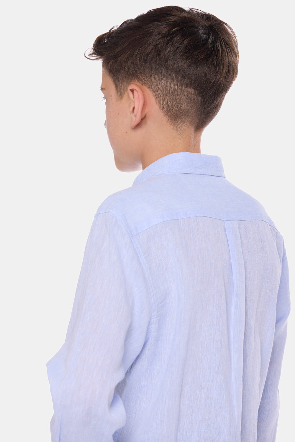 CAMISA DE LINO Celeste