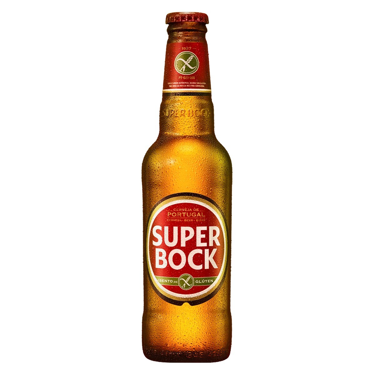 Cerveza premium lager sin gluten Super Bock Bot 330cc 