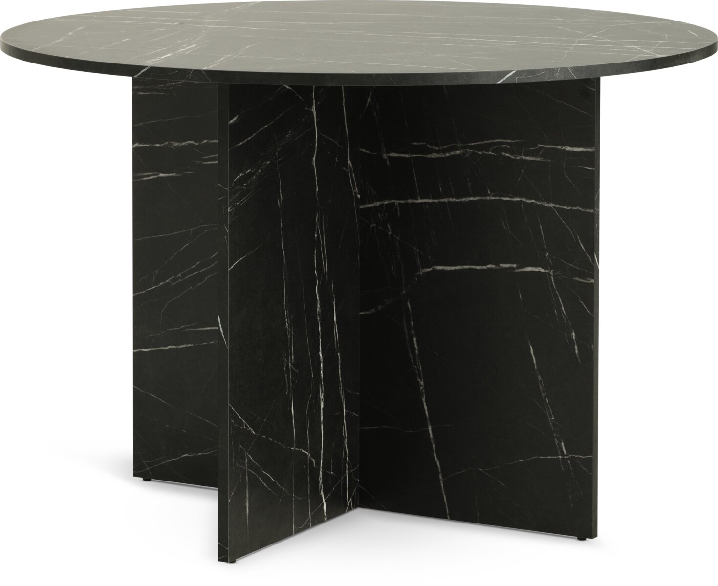 Mesa de comedor KRONDAL Ø110 mármol negro 