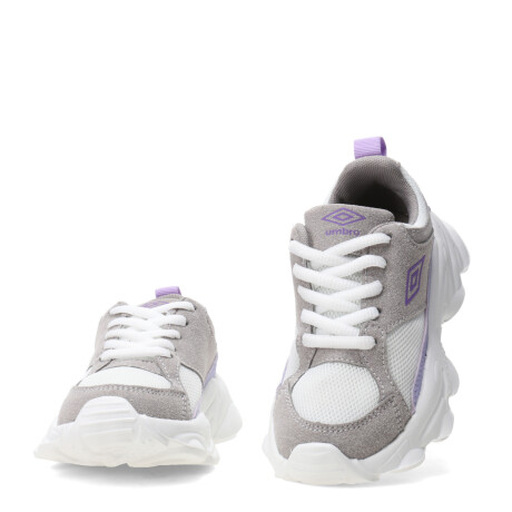 Championes de Niña Umbro Flit Gris - Violeta