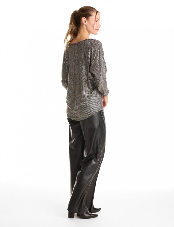 Blusa Nigth Con Brillos NEGRO/DORADO