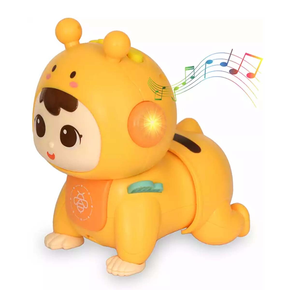 Muñeca Bebé Musical c/ Luz Juguete Estimulador Gateo Huanger - Amarillo 