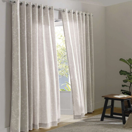 Pack X 2 Cortina Dohler Vivian 180 X 200 Cm Beige