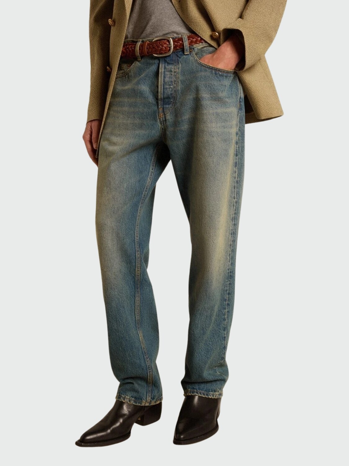 Golden Goose-Jean de corte holgado con bolsillos, Golden Goose Azul