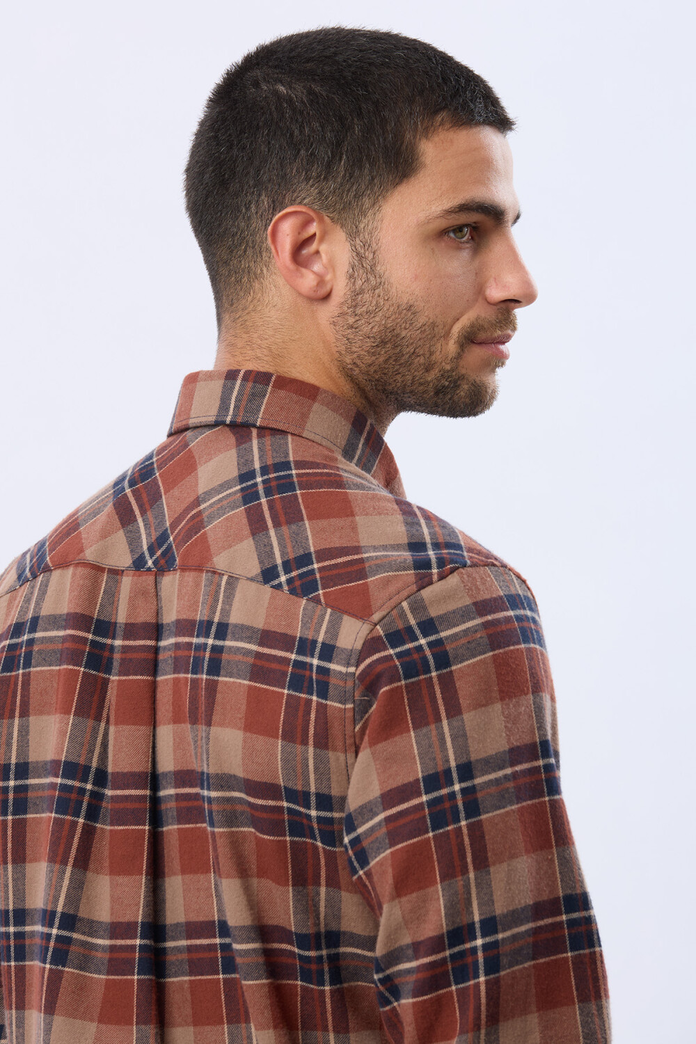 CAMISA DE VIYELA Ladrillo