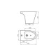 SANITARIO BIDET MARINA NEGRO BRILLO LOZA BAÑO 1 AGUJERO 000