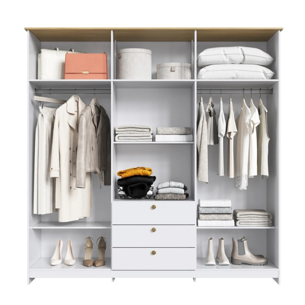 ROPERO 6 PUERTAS 3 CAJONES GUARDARROPA ARMARIO PLACARD CLOSET - LÍNEA AMERICANA ROPERO 6 PUERTAS 3 CAJONES GUARDARROPA ARMARIO PLACARD CLOSET - LÍNEA AMERICANA