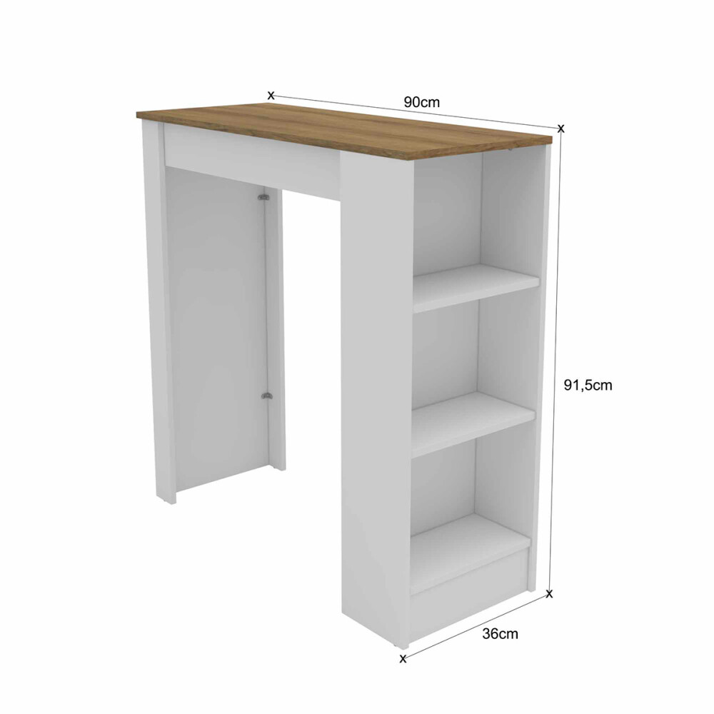 ISLA/ DESAYUNADOR DE COCINA BOLOGNA COLOR BLANCO/MIEL Isla/ Desayunador De Cocina Bologna Color Blanco/miel