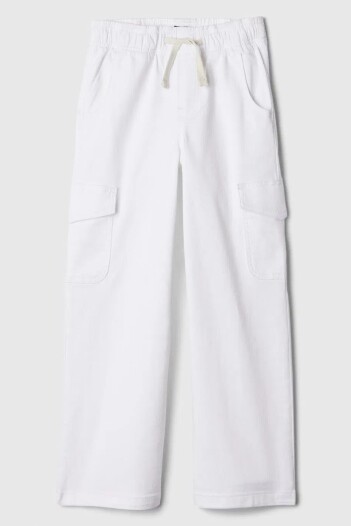 Jean Cargo Easy Wide Pull On Niña Optic White V6