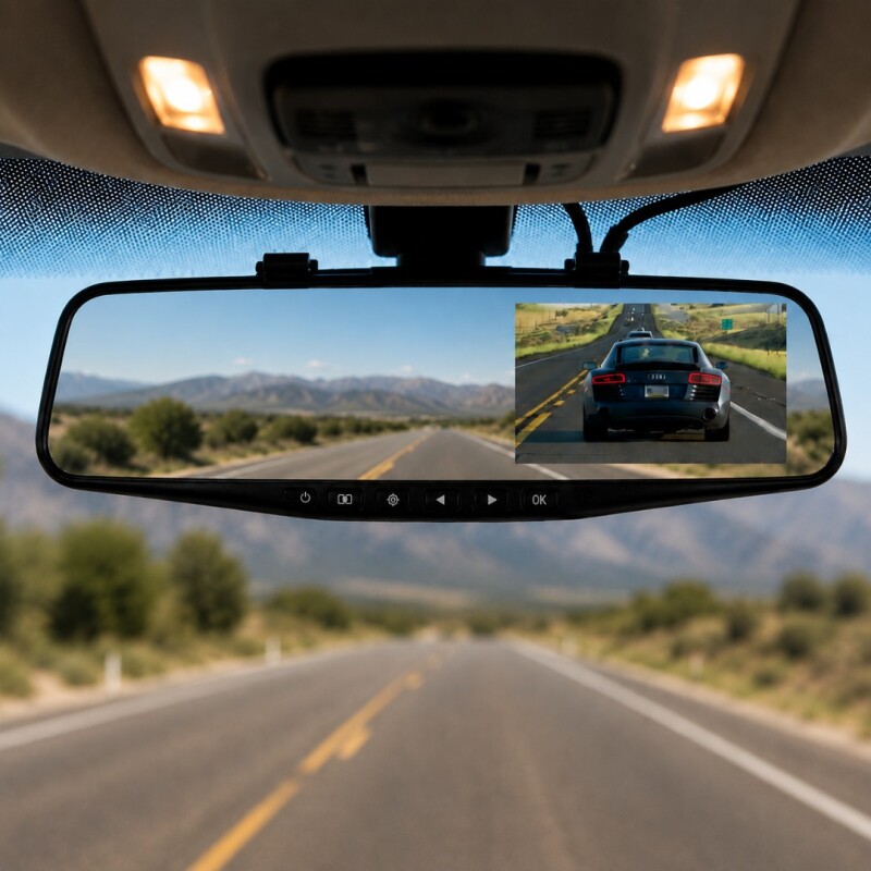 Espejo retrovisor con cámara delantera y trasera 1080P 140 grados Espejo retrovisor con cámara delantera y trasera 1080P 140 grados