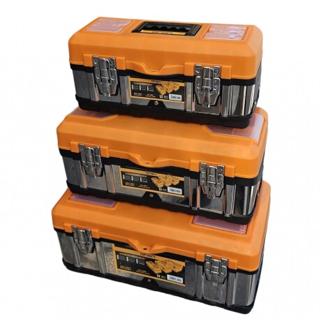 DINGQI SET 3 CAJAS DE HERRAMIENTAS ACERO INOXIDABLE+ABS+PP Dingqi Set 3 Cajas De Herramientas Acero Inoxidable+abs+pp