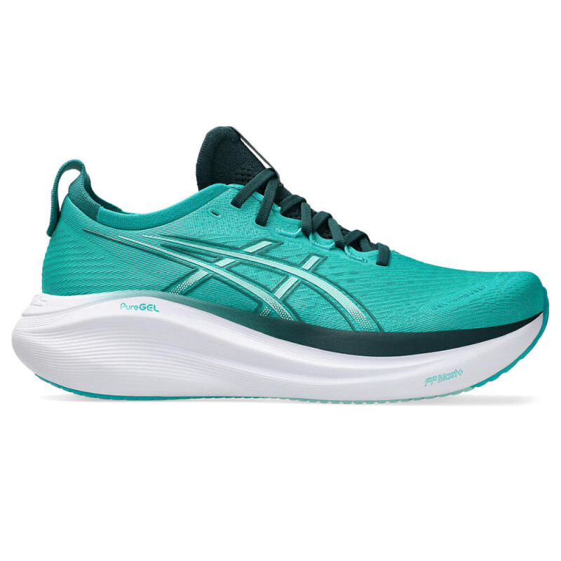 Zapatilla Running GEL-Nimbus 27 Hombre Wave Teal/saxon Green
