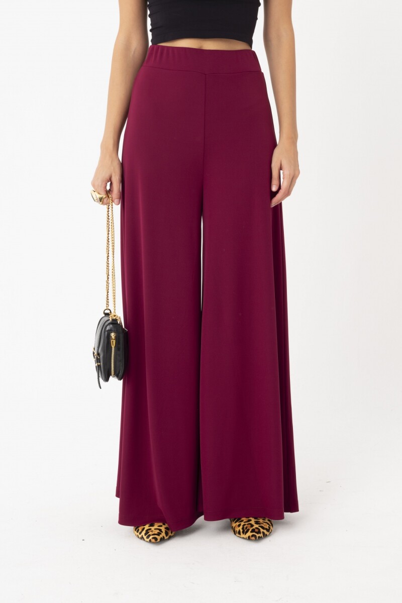 PANTALÓN PERNA ANCHA Bordo