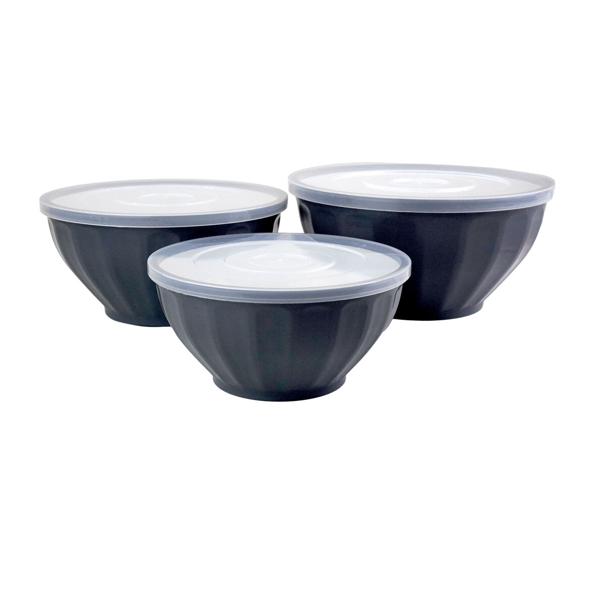 RECIPIENTE PLASTICO X3PCS C/TAPA 2.2LT 1.3LT 3.4LT 