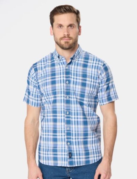 CAMISA SPORT A CUADROS Azul