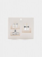 Set De Anillos Largos plateado