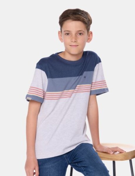REMERA RAYADA Gris