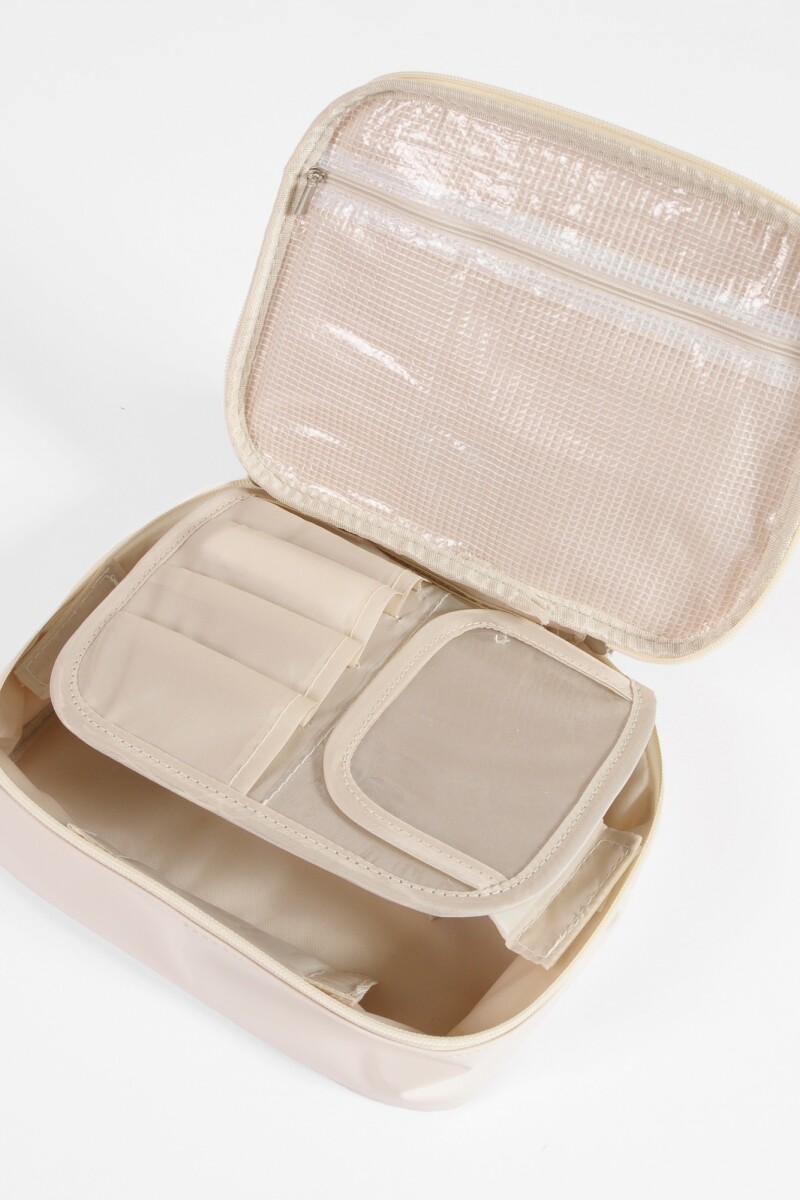 Estuche organizador make up beige