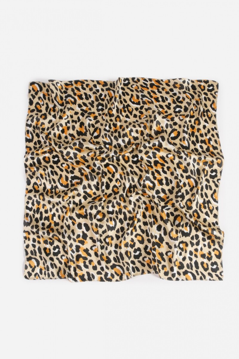 Pañuelo animal print beige